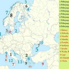Wszystkie półwyspy świata: kompletna lista z mapą i opisem