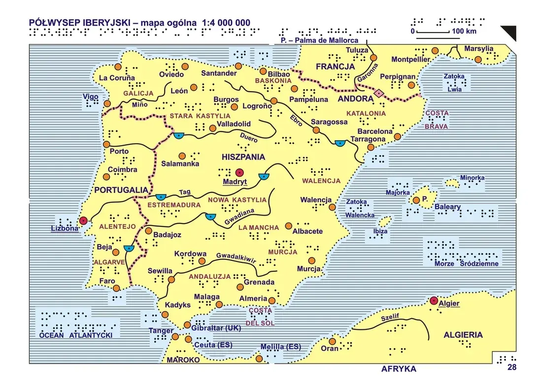 Gdzie jest półwysep iberyjski? Kompletna mapa z lokalizacją w Europie